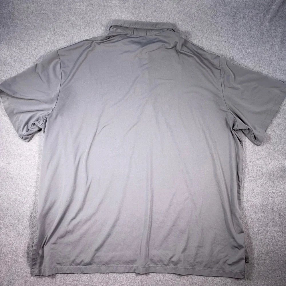Polo Ralph Lauren Polo Shirt Mens 3XB Gray Solid Performance Embroidered Logo